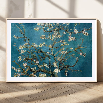 91714-MGC-FP-36x24_Natural-Almond Blossoms Wall Art – Handcrafted Van Gogh Inspired Floral Canvas Print, Beautiful Nature Decor for Living Room, Bedroom, or