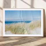 96913-MGV-CV-36X24-Coastal Dunes Wall Art – Serene Beach Grass and Blue Ocean Canvas Print, Relaxing Seaside Nature Decor for Living Room, Bedroom or