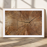 61710-MGV-CV-36X24-Tree Rings Wall Art – Rustic Wood Grain Canvas Print of Tree Trunk Cross Section, Nature Inspired Decor for Cabin, Office, Living
