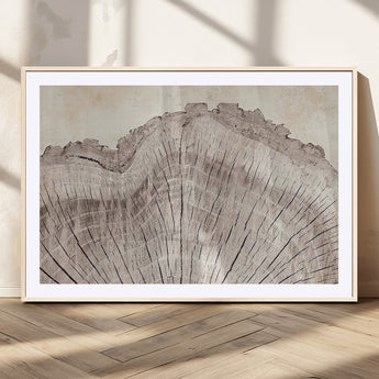 67528-MGV-CV-36X24-Wood Ring Wall Art Canvas Print, Framed Tree Ring Art Picture Print, Rustic Tree Ring Perfect Neutral Boho Decor Artwork