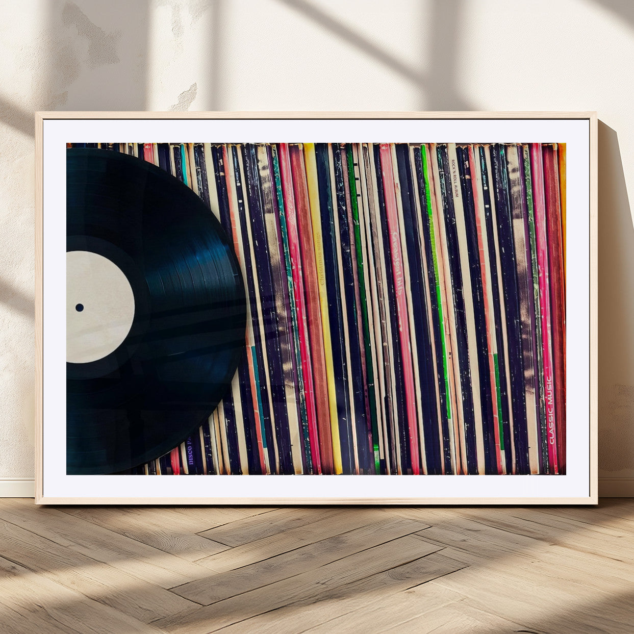 45029-MGC-FP-36x24_Natural-Misty Pine Forest Wall Art – Black and White Landscape Canvas Print, Foggy Trees Nature Photography, Modern Minimalist Decor for