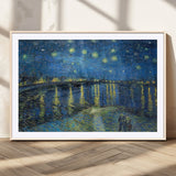 94605-MGC-FP-36x24_Natural-Starry Night Over the Rhone Wall Art – Vincent van Gogh Canvas Print, Famous Impressionist Painting for Living Room, Office