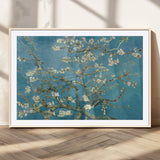 65607-MGC-FP-36x24_Natural-Almond Blossom Wall Art – Van Gogh Blue Floral Canvas Print, Elegant Impressionist Painting Decor for Living Room, Bedroom or