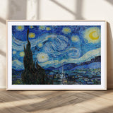 39177-MGC-FP-36x24_Natural-Starry Night Wall Art – Vincent van Gogh Famous Painting Canvas Print, Timeless Starry Sky Decor for Living Room, Bedroom or