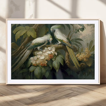 84047-MGV-CV-36X24-Tropical Birds Wall Art – Elegant Botanical Canvas Print, Exotic Nature Decor for Living Room, Bedroom or Office