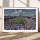 76491-MGC-FP-36x24_Natural-Buffalo Bills Stadium Wall Art Canvas Print, Framed Bills Stadium Art Picture Print, Highmark Stadium Perfect Sport Room Decor