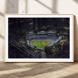 16515-MGC-FP-36x24_Natural-Dodgers Stadium Wall Art Canvas Print, Framed Baseball Stadium Art Picture Print, Dodgers Field Perfect Sport Room Decor Artwork