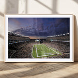 52712-MGV-CV-36X24-Gillette Stadium Field Wall Art Canvas Print, Framed Massachusetts Stadium Art Picture Print, Gillette Stadium Perfect Sport Room