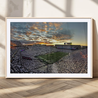 38807-MGV-CV-36X24-Beaver Stadium Wall Art Canvas Print, Framed Beaver Stadium Field Art Picture Print, Football Stadium Perfect Sport Room Decor