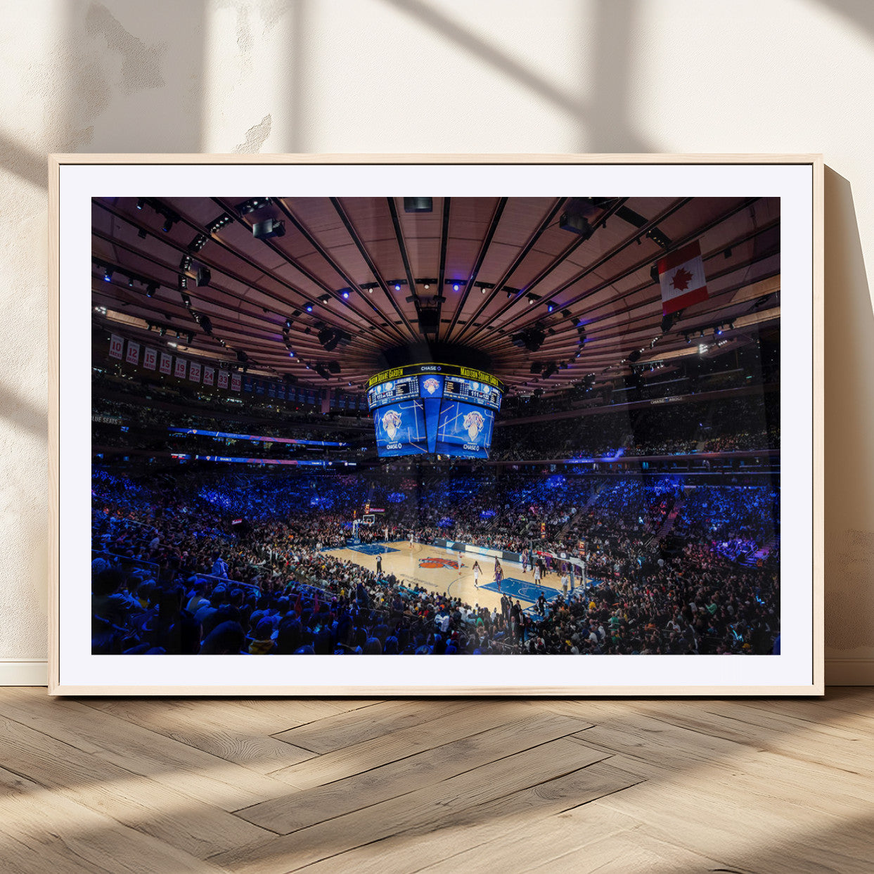 20491-MGV-CV-36X24-Madison Square Garden Wall Art Canvas Print, Framed New York Stadium Art Picture Print, MSG Stadium Perfect Sport Room Decor
