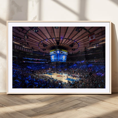 20491-MGC-FP-36x24_Natural-Madison Square Garden Wall Art Canvas Print, Framed New York Stadium Art Picture Print, MSG Stadium Perfect Sport Room Decor