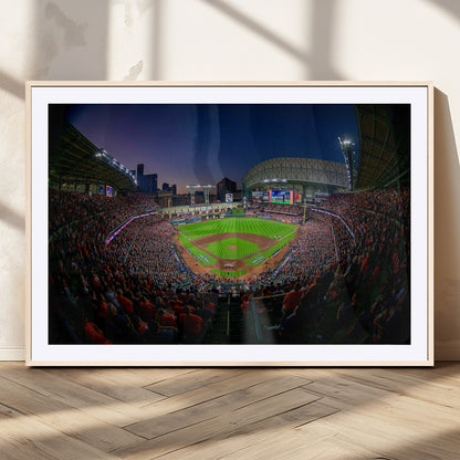 44322-MGV-CV-36X24-Minute Maid Park Wall Art Canvas Print, Framed Houston Astros Stadium Art Picture Print, Houston Astros Field Perfect Sports Room