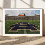 52835-MGV-CV-36X24-Notre Dame Stadium Wall Art Canvas Print, Framed Indiana Stadium Art Picture Print, Notre Dame Field Perfect Sport Room Decor