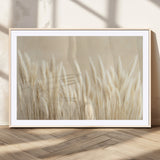 81444-MGC-FP-36x24_Natural-Pampas Grass Wall Art Canvas Print, Framed Beige Pampas Grass Art Picture Print, Minimalist Beige Perfect Minimalist Nature Decor