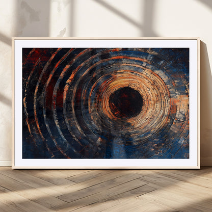 10017879-MGV-CV-36X24-Wood Tree Ring Wall Art Canvas Print, Framed Natural Wood Art Picture Print, Rustic Tree Slice Perfect Rustic Decor Artwork