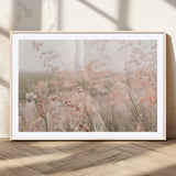 79164340-MGC-FP-36x24_Natural-Pastel Grasses Wall Art Canvas Print, Framed Soft Meadow Art Picture Print, Field in Breeze Perfect Pastel Minimal Decor Artwork