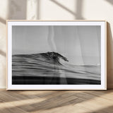 24029476-MGC-FP-36x24_Natural-Black Wave Wall Art Canvas Print, Framed Abstract Surf Art Picture Print, Minimalist Ocean Perfect Minimalist Coastal Decor