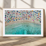 76172085-MGC-FP-36x24_Natural-Tropical Shoreline Wall Art Canvas Print, Framed Beach Relaxing Art Picture Print, Aerial Summer Perfect Coastal Vibrant Decor