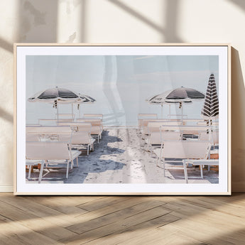 67623952-MGC-FP-36x24_Natural-Minimalist Beach Wall Art Canvas Print, Framed Pastel Sand Art Picture Print, Beach Aesthetic Perfect Coastal Minimalist Decor