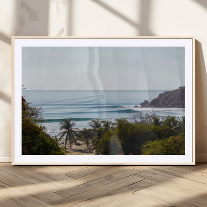 88336640-MGV-CV-36X24-Tropical Beach Scene Wall Art Canvas Print, Framed Coastal Photography Art Picture Print, Ocean Horizon Art Perfect Coastal Boho
