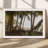 92093951-MGV-CV-36X24-Tropical Jungle Wall Art Canvas Print, Framed Palm Tree Forest Art Picture Print, Coastal Escape Perfect Jungle Retreat Decor