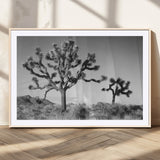 50975475-MGV-CV-36X24-Joshua Tree Art Wall Art Canvas Print, Framed Desert Tree Print Art Picture Print, Black White Nature Perfect Southwestern Boho