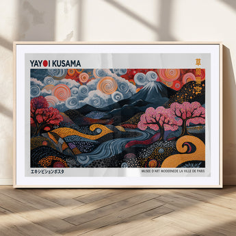 43879290-MGV-CV-36X24-Japanese Abstract Wall Art – Mount Fuji Cherry Blossom Canvas Print, Modern Asian Inspired Landscape Decor for Living Room,