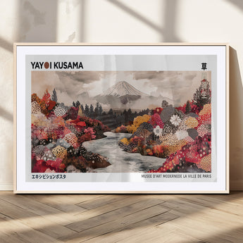32352074-MGV-CV-36X24-Japanese Landscape Wall Art – Mount Fuji River Canvas Print, Modern Asian Inspired Nature Decor for Living Room, Bedroom, Office