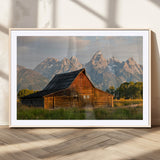 31771014-MGV-CV-36X24-Rustic Barn Wall Art Canvas Print, Framed Western Landscape Art Picture Print, Farmhouse Style Perfect Rustic Farmhouse Decor
