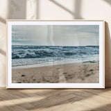 81812590-MGV-CV-36X24-Ocean Wall Art Wall Art Canvas Print, Framed Coastal Canvas Art Picture Print, Moody Seascape Perfect Coastal Minimalist Decor