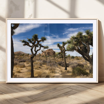 25722592-MGV-CV-36X24-Joshua Tree Desert Wall Art Canvas Print, Framed Southwestern Nature Art Picture Print, Rustic Earth Tones Perfect Southwestern