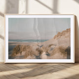 28064037-MGV-CV-36X24-Minimalist Seascape Wall Art Canvas Print, Framed Neutral Beach Print Art Picture Print, Sand Dune Photography Perfect