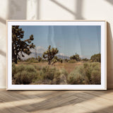 16114018-MGV-CV-36X24-Joshua Tree Wall Art Canvas Print, Framed Desert Landscape Art Picture Print, Mountain Horizon Perfect Southwestern Boho Decor