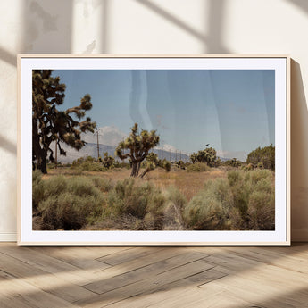 16114018-MGV-CV-36X24-Joshua Tree Wall Art Canvas Print, Framed Desert Landscape Art Picture Print, Mountain Horizon Perfect Southwestern Boho Decor