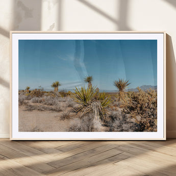 35156165-MGV-CV-36X24-Joshua Tree Wall Art Canvas Print, Framed Desert Landscape Art Picture Print, Warm Earth Tones Perfect Southwestern Minimalist