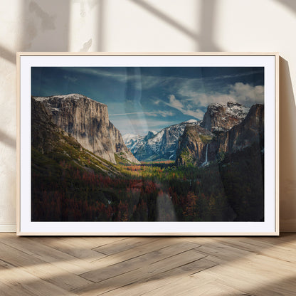 15244033-MGV-CV-36X24-Yosemite National Wall Art Canvas Print, Framed Mountain Landscape Art Picture Print, El Capitan Perfect Rustic Farmhouse Decor