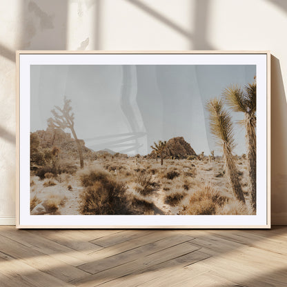 62783269-MGV-CV-36X24-Joshua Tree Wall Art – Desert Landscape Photography Canvas Print, Southwest Nature Artwork Rustic Home Decor for Living Room,