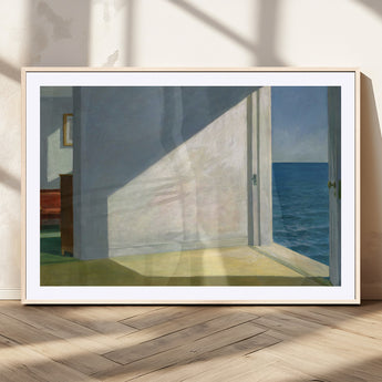 34188481-MGC-FP-36x24_Natural-Coastal Sunlight Wall Art – Minimalist Ocean View Canvas Print, Serene Beach House Inspired Decor for Bedroom, Living Room,