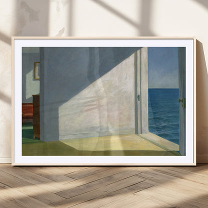 34188481-MGC-FP-36x24_Natural-Coastal Sunlight Wall Art – Minimalist Ocean View Canvas Print, Serene Beach House Inspired Decor for Bedroom, Living Room,