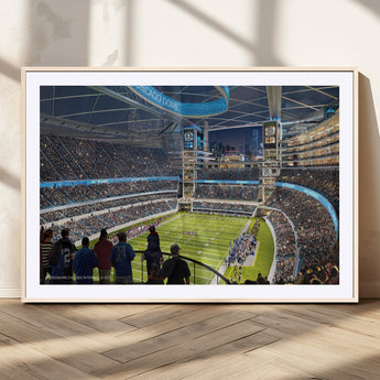 41816511-MGV-CV-36X24-Chicago Dome Stadium Wall Art – Futuristic Football Arena Canvas Print, Modern Sports Fan Decor for Man Cave, Office, Bar, or