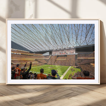 81960112-MGV-CV-36X24-Futuristic Football Stadium Wall Art – Modern Dome Arena Canvas Print, Chicago Bears Concept Design Sports Decor for Man Cave or