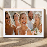 CSTM912-MGC-FP-36x24_Natural-Framed Wedding Canvas Print - Custom Wall Art Keepsake for Couples, Elegant Home Decoration Gift, Create Your Own Photo Canvas