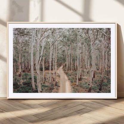 24760563-MGC-FP-36x24_Natural-Forest Wall Art – Tranquil Woodland Path Canvas Print, Scenic Nature Photography Decor for Bedroom, Living Room, Office, Cabin or