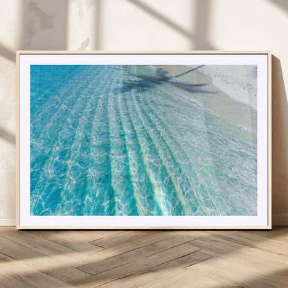 17528159-MGC-FP-36x24_Natural-Tropical Ocean Wall Art – Turquoise Water Canvas Print, Crystal Clear Beach Waves Photography Coastal Decor for Living Room,