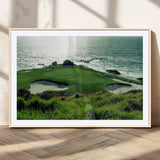 48473947-MGC-FP-36x24_Natural-Ocean Golf Course Wall Art – Panoramic Green Fairway Canvas Print, Coastal Golf Landscape Photography Sports Decor for Office, Man