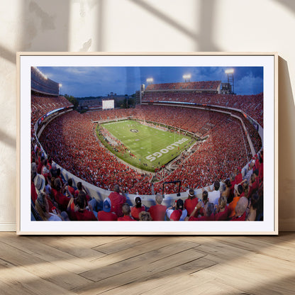 10244378-MGV-CV-36X24-Sanford Stadium Wall Art – Panoramic Georgia Bulldogs Day Game Football Canvas Print, Game Day Crowd Sports Decor for Office, Man