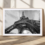 40006-MGC-FP-36x24_Natural-Eiffel Tower Wall Art – Black and White Architectural Photo Print, Paris Inspired Decor for Bedroom, Office, Studio or Modern