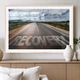 50743-MGC-FP-36x24_Natural-Healing Road Wall Art – Motivational Highway Canvas Print, Inspirational Journey Decor for Office, Gym or Living Room