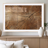 61710-MGC-FP-36x24_Natural-Tree Rings Wall Art – Rustic Wood Grain Canvas Print of Tree Trunk Cross Section, Nature Inspired Decor for Cabin, Office, Living