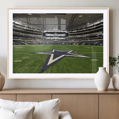 14834-MGV-CV-36X24-Dallas Att Stadium Wall Art Canvas Print, Framed Texas NFL Stadium Art Picture Print, American Football Stadium Perfect Sports